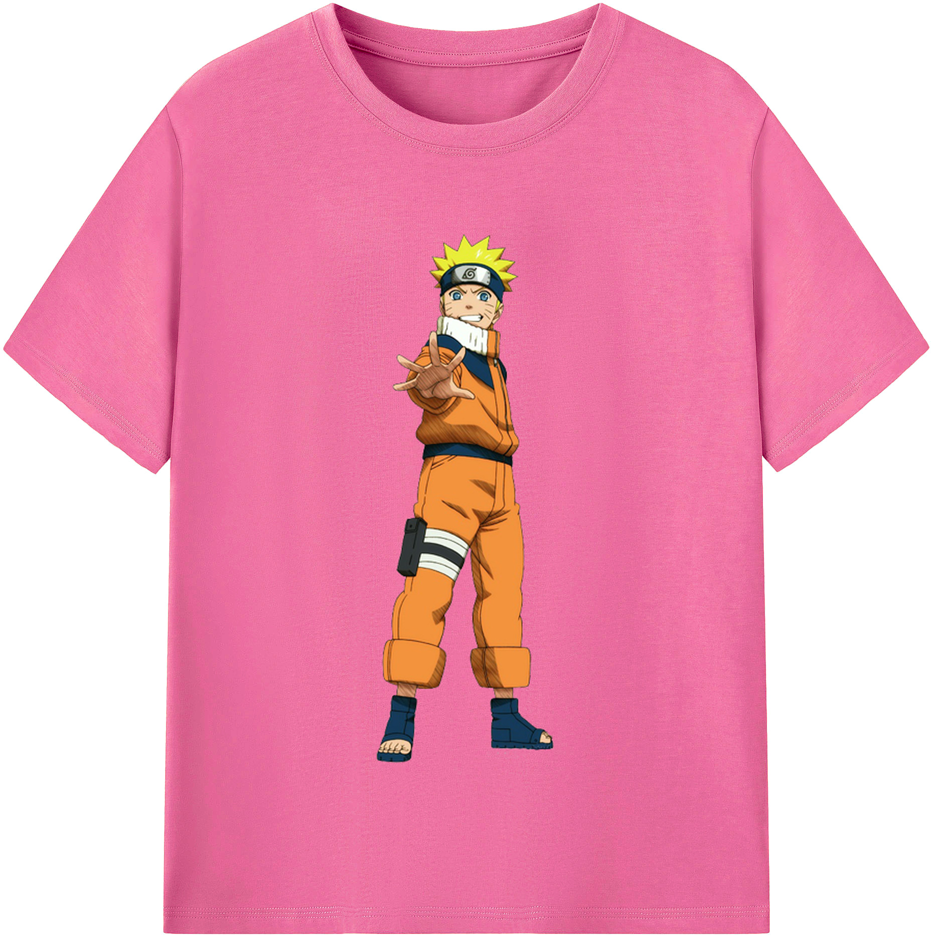 （画像用） NARUTO -ナルト- うずまき ナルト Uzumaki Naruto レディースカジュアルプリントTシャツ（綿100％）